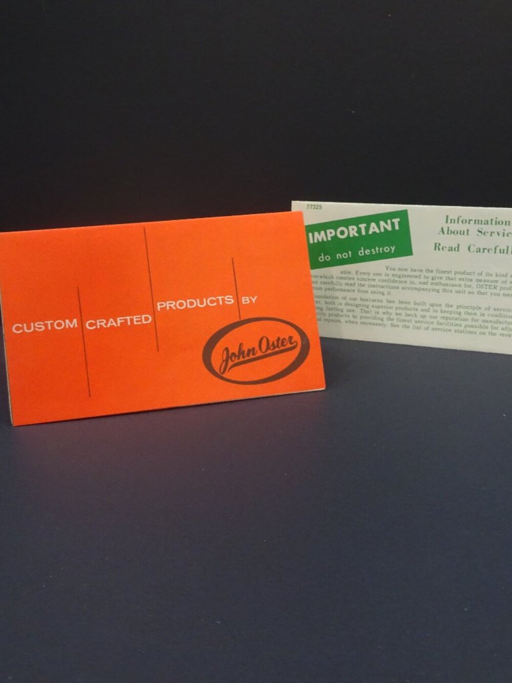 Vintage 1950s John Oster Catalog Brochure Appliance Advertising Ephemera